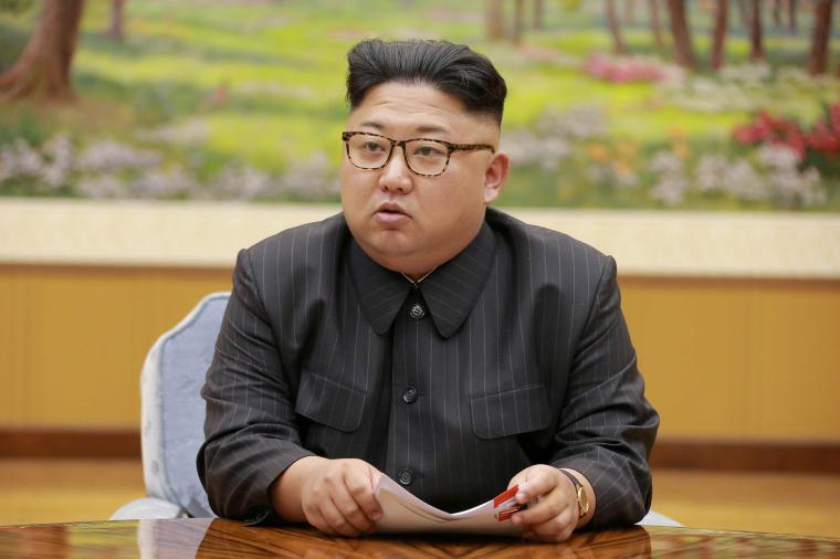 FILE PHOTO: North Korean leader Kim Jong Un participates in a meeting with the Presidium of the Political Bureau of the Central Committee of the WorkersÕ Party of Korea